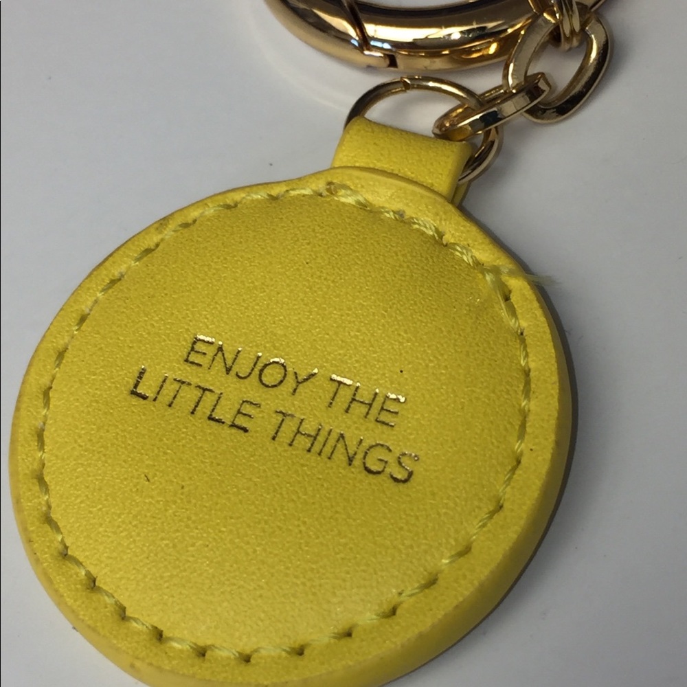 ESTELLA BARTLETT ENJOY THE LITTLE THINGS BAG CHARM YELLOW NWOT